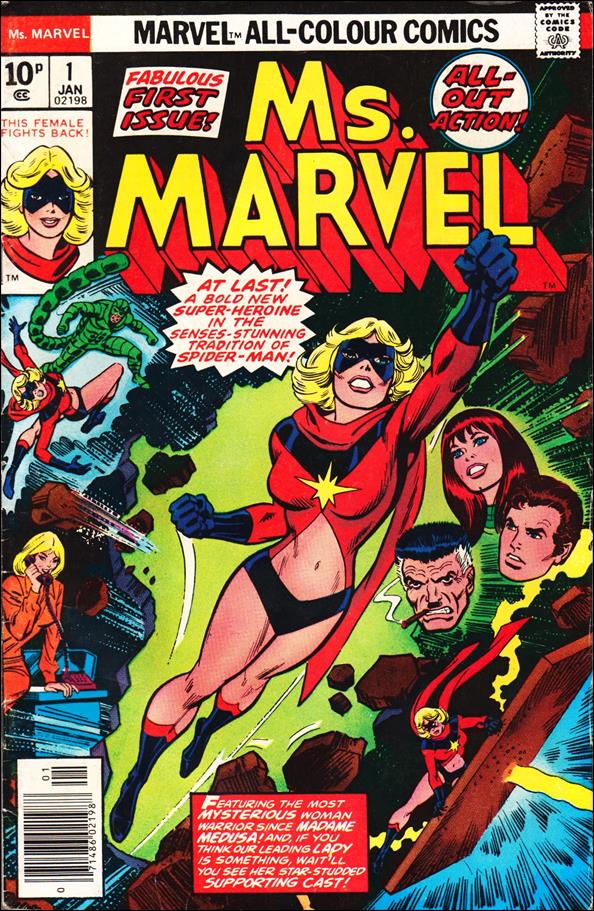 Ms. Marvel 1 B, Jan 1977 Comic Book By Marvel