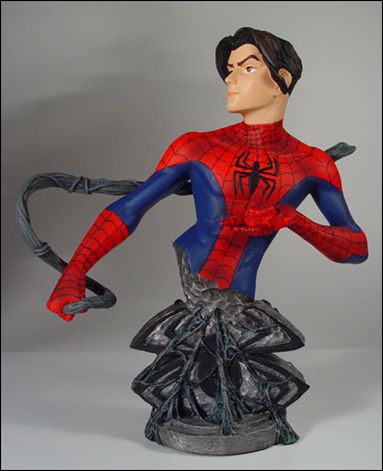 spider man bust statue