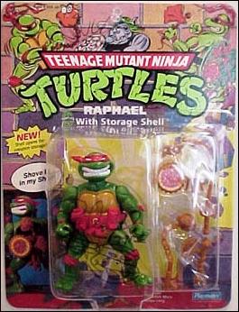 Teenage Mutant Ninja Turtles Raphael with Storage shell, Jan 1991