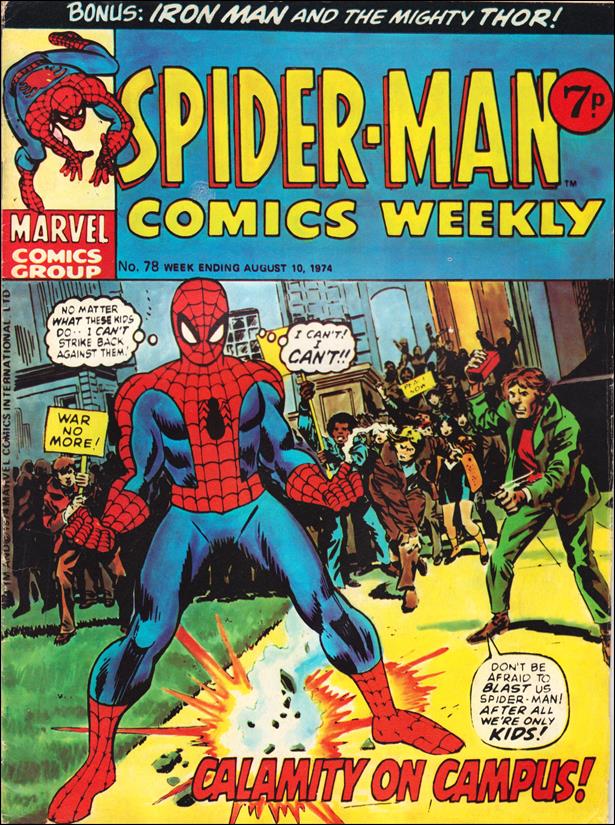 SpiderMan Comics Weekly 78 A, Aug 1974 Comic Book by Marvel UK