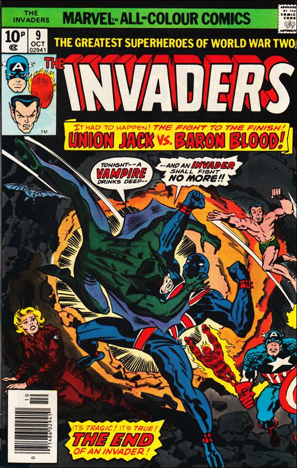 Invaders 9 B, Oct 1976 Comic Book By Marvel