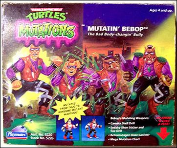 Turtles Mutations Playmates 1992 BeBop Superbe figurine Bebop Muta-Ski 4 Wheeler 