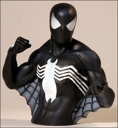 Spider Man Black Costum Büste Figur Superhelden Monogram