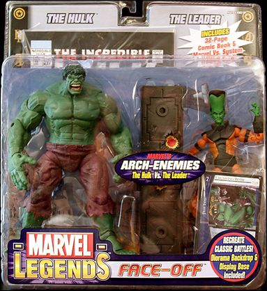 Marvel Legends Face-Off Hulk (Mouth Open) and Leader (Big Head