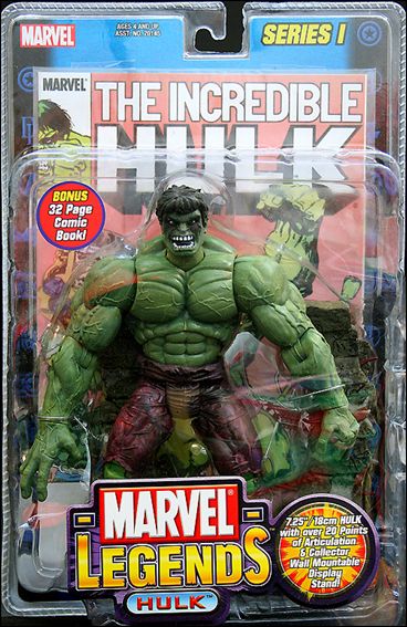 Marvel Legends Hulk (Hinged Hands), May 2002 Action Figure By Toy Biz