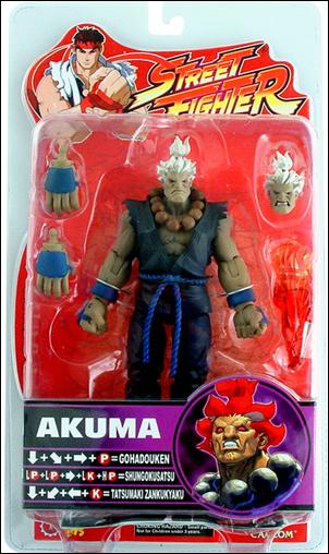 Series 4 Akuma Action Figure, Codllyne Akuma Red Hair and Blue Outfit  action figure. You might not be able to defeat Akuma in battle, but you can  own him as pa 