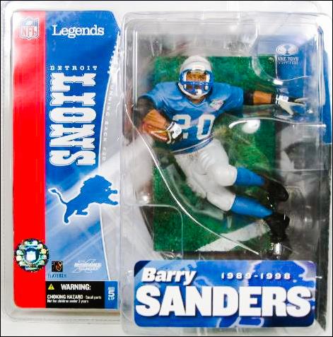 NFL Legends Series 1 Barry Sanders Detroit Lions (Chase Figure), Jan 2005  Action Figure by McFarlane Toys
