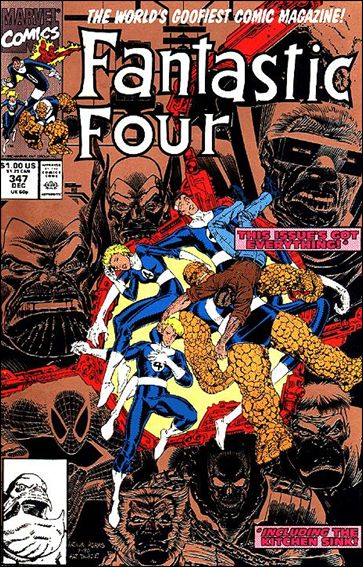 Fantastic Four 347 B, Dec 1990 Comic Book By Marvel