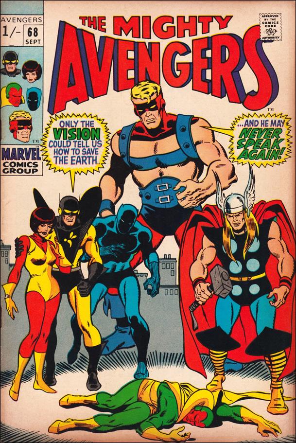 Avengers 68 B, Sep 1969 Comic Book By Marvel