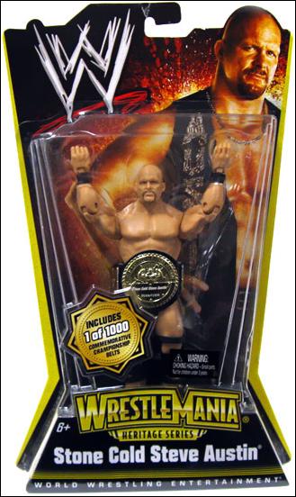WWE: Wrestlemania Heritage (Series 1) Stone Cold Steve Austin (Wrestlemania XVII) w/Belt by Mattel