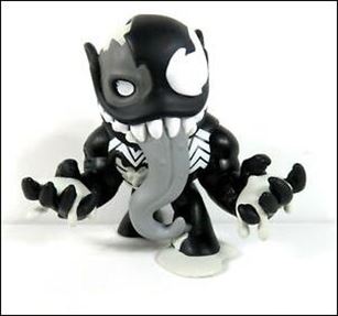 Marvel Zombies Mystery Minis figure 3-B Venom  Black & White  1/36