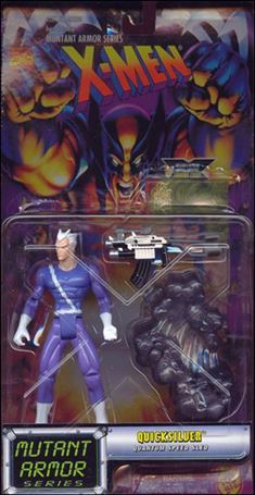 X-Men (Mutant Armor Series) figure 4-B Quicksilver (Blue & White Costume)