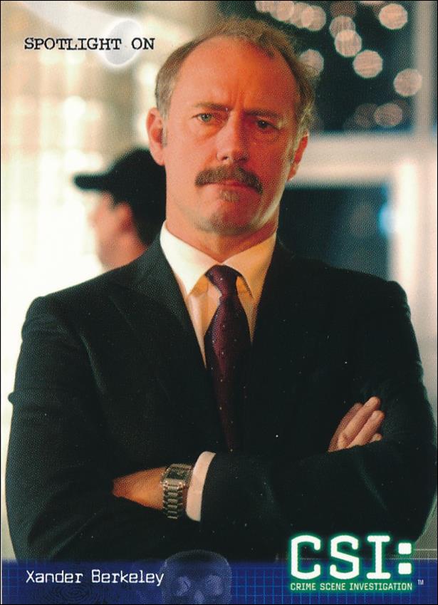 CSI: Crime Scene Investigation - Series Two (Base Set) card 72 Spotlight On Xander Berkeley