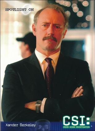CSI: Crime Scene Investigation - Series Two (Base Set) card 72 Spotlight On Xander Berkeley