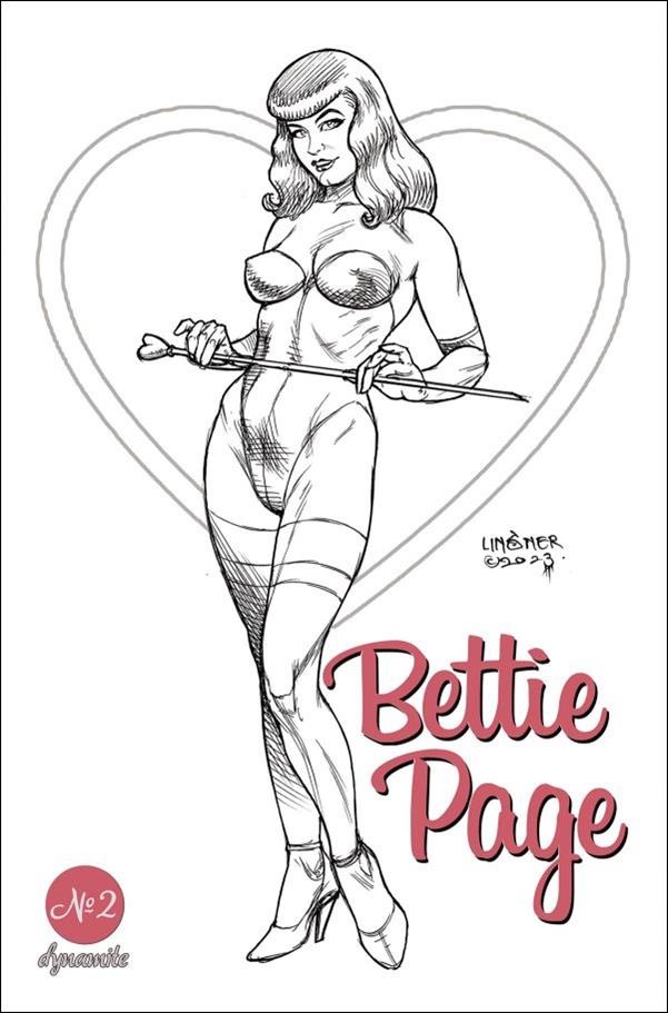 Bettie Page (2023) issue 2-F Joseph Michael Linsner 1:10 Line Art Cover
