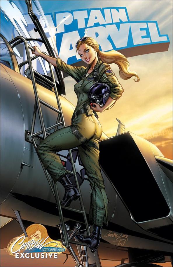 Captain Marvel (2019) issue 1-L J. Scott Campbell Fighter Pilot Cover 1/1250