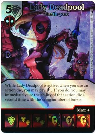 Marvel Dice Masters Deadpool card 118 Lady Deadpool: Earth-3010