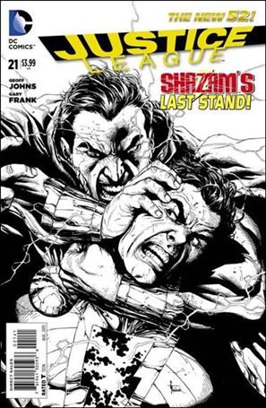 Justice League (2011) issue 21-E Gary Frank 1:100 Black and White Cover