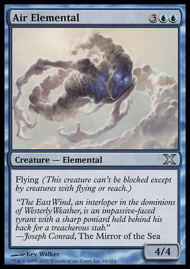 Magic the Gathering: 10th Edition (Base Set) card 64 Air Elemental