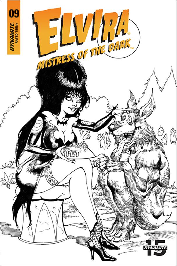 Elvira, Mistress of the Dark (2018) issue 9-H Roberto Castro 1:15 Black & White Cover