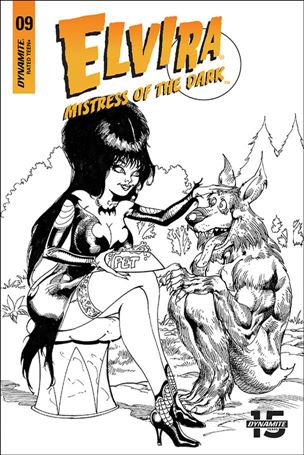 Elvira, Mistress of the Dark (2018) issue 9-H Roberto Castro 1:15 Black & White Cover