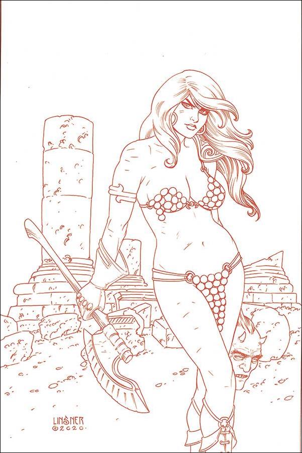 Red Sonja (2019) issue 19-O Joseph Michael Linsner 1:30 Red Line Virgin Cover