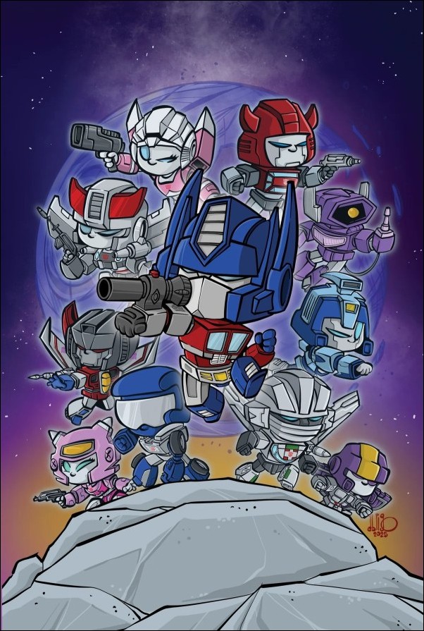 Transformers (2023) issue 20-J Retailer Exclusive Freely Abrigo Foil Virgin Cover