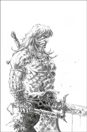 Conan the Barbarian (2023) issue 2-G Alan Quah B&W Ink Virgin Cover