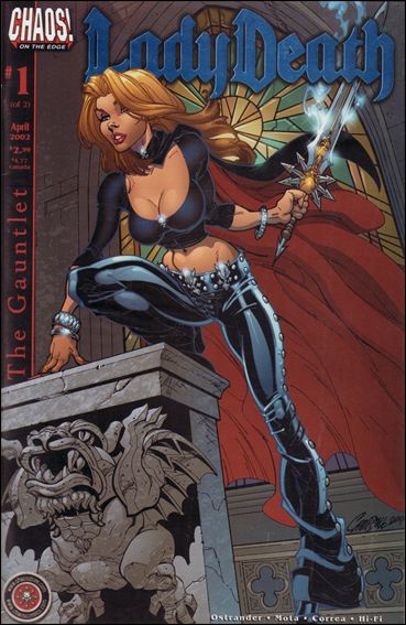 Lady Death: The Gauntlet issue 1-C DF J. Scott Campbell Blue Foil Cover 1/999