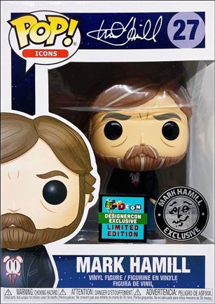 POP! Icons figure 27 Mark Hamill (Black Shirt) Designer Con Exclusive