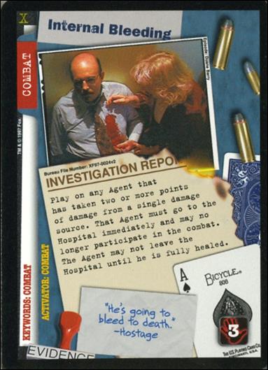 X-Files: The Truth Is Out There (Base Set) card XF97-0024v2 Internal Bleeding
