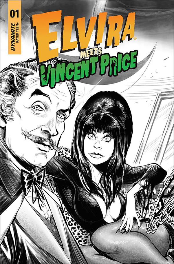 Elvira Meets Vincent Price issue 1-G Juan Samu 1:10 Line Art Cover