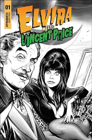 Elvira Meets Vincent Price issue 1-G Juan Samu 1:10 Line Art Cover