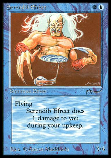 Magic the Gathering: Arabian Nights (Base Set) card 20 Serendib Efreet