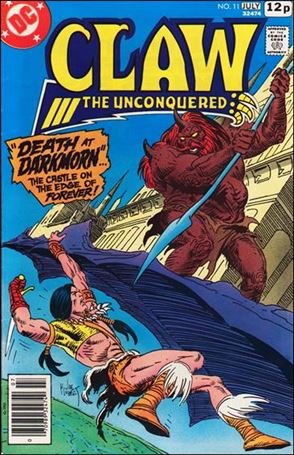 Claw the Unconquered (1975) issue 11-B UK Price Cover
