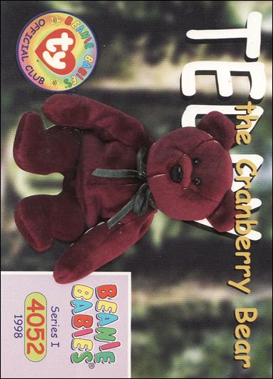 Beanie Babies Series 1 (Base Set) card 133 Teddy the Cranberry Bear