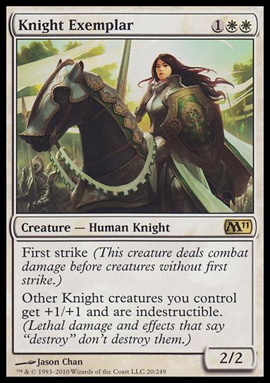 Magic the Gathering: 2011 Core Set (Base Set) card 20 Knight Exemplar