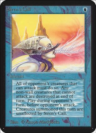 Magic the Gathering: Limited Edition Alpha (Base Set) card 77 Siren's Call
