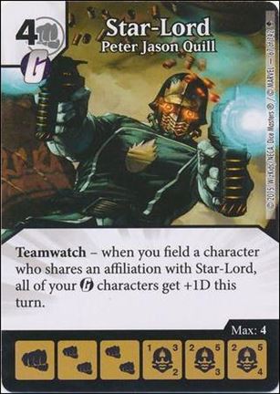 Marvel Dice Masters Age of Ultron  card 67 Star-Lord: Peter Jason Quill