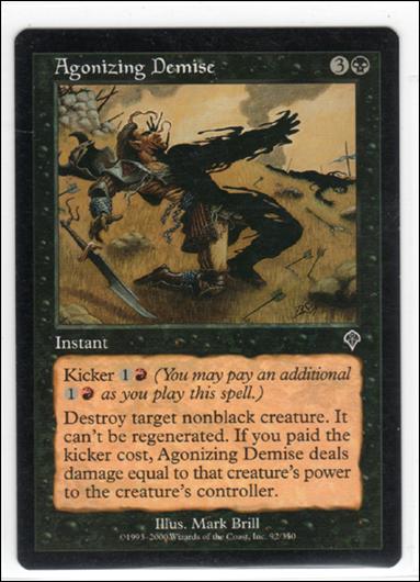 Magic the Gathering: Invasion (Base Set) card 92 Agonizing Demise