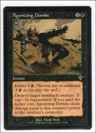Magic the Gathering: Invasion (Base Set) card 92 Agonizing Demise