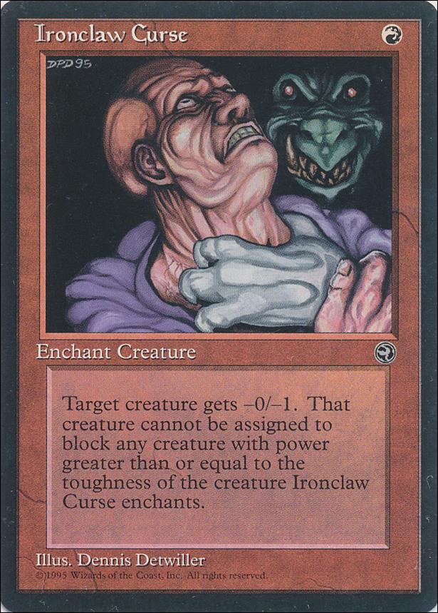 Magic the Gathering: Homelands (Base Set) card 76 Ironclaw Curse