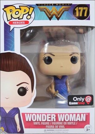 POP! Heroes figure 177 Wonder Woman (Blue Dress) GameStop Exclusive