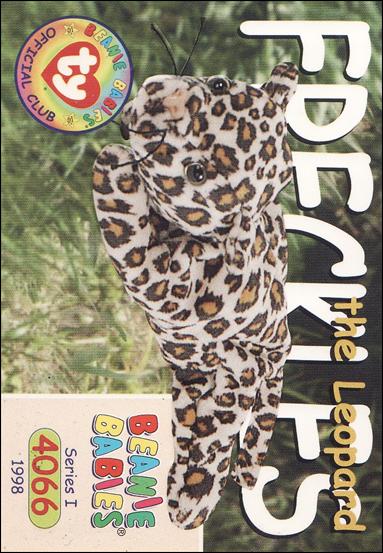 Beanie Babies Series 1 (Base Set) card 78 Freckles the Leopard