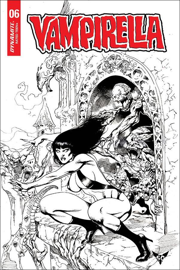 Vampirella (2019) issue 6-H Roberto Castro 1:7 Black and White Cover