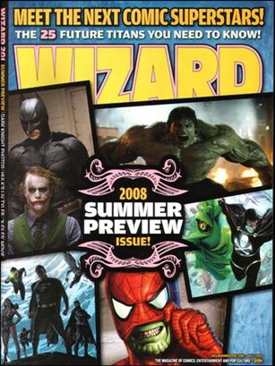 Wizard: The Magazine of Comics, Entertainment and Pop Culture issue 201-B 2008 Summer Preview Cover 