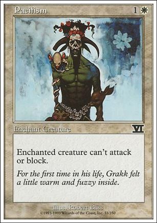 Magic the Gathering: 6th Edition (Base Set) card 33 Pacifism