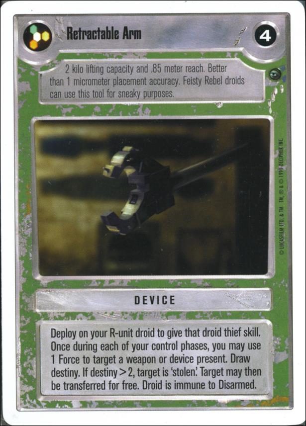 Star Wars: Dagobah Revised (Base Set) card 105 Retractable Arm
