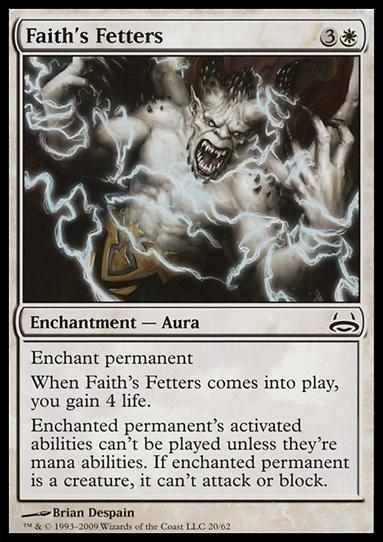 Magic the Gathering: Duel Decks: Divine vs. Demonic (Base Set) card 20 Faith's Fetters