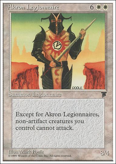 Magic the Gathering: Chronicles (Base Set) card 2 Akron Legionnaire